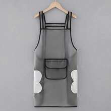 1pc Women's Elegant Semi-Transparent TPU Apron, Kitchen Cooking/Art Studio/Hair Salon Work, Oil-Proof & Water-Proof With Large Wipeable Pockets, Multiple Colors Available - 110cm / 43.31in - View 10