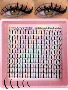 200pcs Fluffy Single Cluster False Eyelashes D Curl Dense Long 10-18mm Suitable For DIY Eyelash Extensions Beginners Can Easily Create Perfect Eyelashes At Home Ideal Gift For Women And Girls - DD - View 3