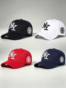 1pc Men Hats Letter NY Embroidered Side NY Printing Baseball Cap, Adjustable Hat,Great For Hiking, Social Gatherings, Travel, And Sun Protection - Multicolor - View 9