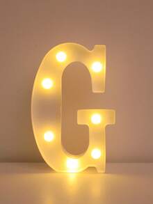 1pc 21cm White Luminous Letter Light, LED Letter Lamp,Light Up Alphabet Letters, Battery Operated DIY Spelling Letter Lights For Celebration, Indoor Room Decoration, Wedding Proposal Decoration, Birthday Party Decoration Letter Light Board - White - View 37
