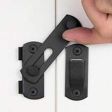 Heavy Duty Safety Door Lock Handle, 180 Degree Adjustable Rotating Sliding Door Latch, Manual Bolt Lock, Suitable For Barn Door, Bathroom, Garage, Home, Office, Commercial Grade, Reinforced Metal Structure, Sturdy And Durable, Easy Installation, Comes With Mounting Screws - Door Lock - View 5