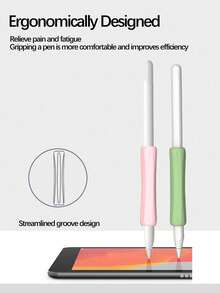 1pc Silicone Handwriting Pen Grip Protective Cover, Compatible With Apple Pencil 1st/2nd Generation - Multicolor - View 8