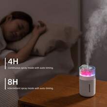 SOKANY Eternal Flower USB香氛加濕器 雙速出霧模式 多色氛圍燈 180ml水箱 安靜補水 奈米細霧 適用於居家/臥室/車內及其他場景 - 多色 - 查看 5
