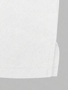 V-Neck Multi-Pocket Short Sleeve Top & Tie Waist Long Pants Scrub Set White - White - View 9