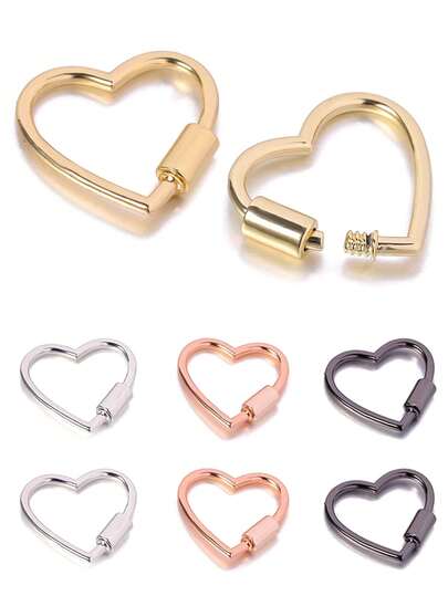 DIY Heart-Shaped Keychain, Key Ring With Screw Snap, Bag Charm, Keychain Accessory, DIY Accessories,Gift Suitable For Close Friend.