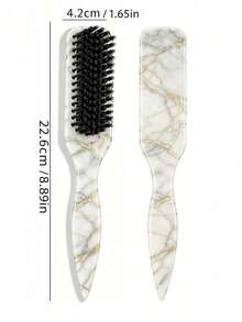 1pc Plastic Comb, Fragrance-Free Professional Styling Brush, Unisex Hair Comb, Professional Beard Brush, Suitable For Thick/Fine Hair, Easy To Section And Comb, Effectively Detangles Hair, Smooths Hair, Volumizes Long Hair, Softens Curly Hair, Suitable For Travel, Bathroom, Beach, Easy To Store, Essential For Makeup Styling, Daily Hair Care, Back To School Essential, Travel Essential, Recommended As Christmas Gift, Halloween Gift. - Multicolor - View 7