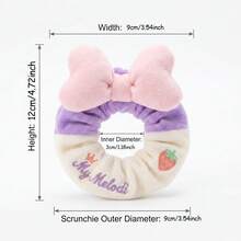 Mesuca Disney Bow Plush Hair Scrunchie - Soft & Fluffy, Secure & Non-Slip, Suitable For Daily Styling, Cute Cartoon Hair Accessory Designed For Women And Girls - Bow Hair Tie - View 2