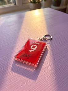 1pc/9pcs World Cup Football Player Jersey Pattern With Printed Signature And Number, Sports Fan Tribute Style Transparent Acrylic Keychain With Metal Ring, Multi-Purpose Pendant Suitable For Backpack Charm, Gym Bag Tag, Car Keychain, Sports Event Souvenir, Fan Club Gift, School Locker Decoration, Pencil Case Decoration, Perfect Gift For Football Fans, Athletes, Boyfriends And Sports Enthusiasts - Multicolor - View 11