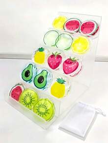 Reusable Ice Pack Cooling Eye Patches And Eye Masks For Women And Men Fruit Slice Design Ice Pack Cold And Hot Compress For Eye Home Beach Vacation Camping Cruise Travel Back To School Essentials Accessories - Multicolor - View 11