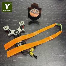 1pc High-Quality Hunting Slingshot, Metal Material, Suitable For Outdoor Shooting Games And Survival Slingshot. - Black - View 3