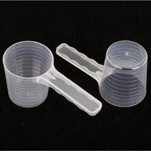 50g Transparent Plastic Measuring Cup With Scale, Measuring Cup, Multi-Function Pet Food Scoop, Precise Portion Control Cup, Can Measure Cat And Dog Dry Food, Milk Powder, Powder, Granules, Liquids, Kitchen Baking Seasoning Measuring Cup, DIY Handmade Liquid Mixing Tool, Home Kitchen, Pet Feeding Measuring Accessory, Clear Scale Small Measuring Cup - White - View 7