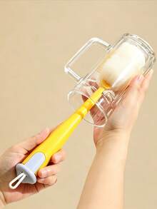 1pc Multi-Function Cup Cleaning Brush Set, Water Bottle Cleaning Brush, Includes Straw Cleaner And Extra Sponge Head, Suitable For Sports Water Bottles, Baby Bottles, Coffee Cups, Glass Cups And Reusable Water Bottles, Multi-Function Cleaning Tool, Kitchen Cleaning Tool, Portable For Home And Travel Use - Cup Brush - View 2