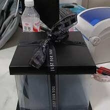 1pc Transparent Gift Box - Artificial Rose Bear Packaging Box - DIY PVC Transparent Gift Box - Wedding And Birthday Decoration (Includes Ribbon) - Black - View 22