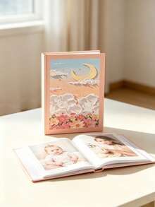 1件 3D花卉壓花 6英吋插頁相簿，嬰兒必需品，新生兒必需品，育兒室裝飾 - 彩色 - 查看 1