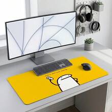Minimalist Cute Pattern Extra Long Gaming Mouse Pad And Desk Mat Set, Non-Slip Durable Rubber Base, Smooth Responsive Surface, Suitable For PC Laptop Office Home, Abstract Art Desktop Decor, Back To School Supplies - A - View 9