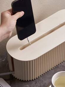 Power Cord Plug Board Storage Box Anti-Electric Shock Wire Organizer Box Mobile Phone Tablet Charging Wire Storage Box - Beige - View 6