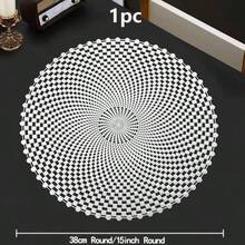 Gold Round Minimalist PVC Placemats, Washable, Easy To Clean, Wipeable, Non-Slip, Holiday Wedding Festival Table Mat Decor Suitable For Dining, Events, Banquets, Weddings, Bridal Showers, Home Daily Use - Multicolor - View 14