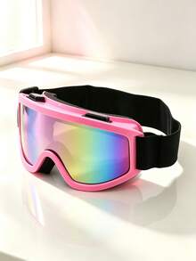 1 Pair Pink Purple Oversized Wrap-Around Sports Eyeglasses For Women - Gradient - View 1