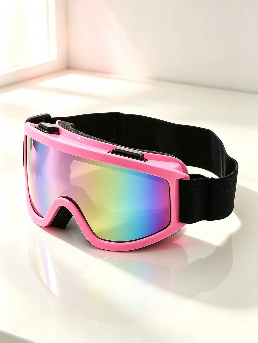 1 Pair Pink Purple Oversized Wrap-Around Sports Eyeglasses For Women - Gradient - View 1