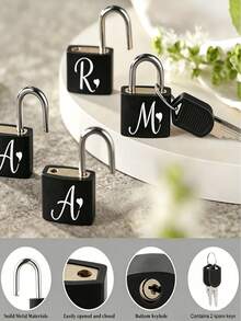 Metal Mini Padlock With 2 Keys, Mini Combination Lock, No Assembly Required, Waterproof, Luggage Lock With Keys, Locker Lock Small Luggage Padlock, Suitcase Lock Metal Key Padlock, Suitable For Luggage, Pencil Case, Backpack, Travel Accessories, School Gym Locker, Sports Locker, Fence, Toolbox, Graduation Season, Back To School, Teacher's Day Gift - Multicolor - View 4