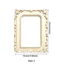 Unfinished Carved Wooden Photo Frame, Ornate Vintage Style Raw Wood Picture Frame For DIY Painting Home Decor - White - View 8