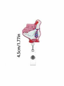 1/2pcs Dachshund Badge Reel, Cute Retractable Badge Holder With Rotating Crocodile Clip, Gift For Doctors, Medical Workers, Nurses - Multicolor - View 7