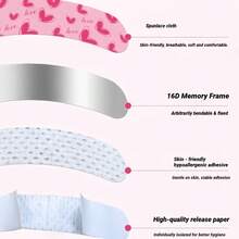 Nose Contour Patches, Suitable For Nose Bridge Lifting And Shaping, Adjustable And Trimmable Nose Patches, Flexible And Skin-Friendly For Daily Use, Random Patterns, Used For Nose Shaping (Gentle And Skin-Friendly) - Multicolor - View 7