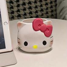SANRIO 1 قطعة صندوق تخزين مكتبي متعدد الوظائف، خفيف الوزن، تصميم قطة كرتونية وردية لطيفة مع فيونكة، مناسب لتخزين لوازم المكتب/الدراسة، أقلام، أقلام رصاص، أقلام تحديد، حرف يدوية، تخزين مكتبي، تنظيم مستحضرات التجميل على السطح، توفير المساحة، أسلوب بسيط، منظم مكتبي مثالي، صندوق تخزين حامل أقلام محمول - متعدد الألوان - مشاهدة 5