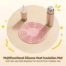 Creative Multifunctional Silicone Insulated Coaster - Telescopic Pull-Up Mesh Bag, 2-In-1 Table Mat Storage Bag: Coffee Cup, Water Cup, Milk Tea Table Mat, Instantly Transforms Into A Milk Tea Cup Tote Bag When Packed Up To Take Away. - View 8