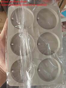 6‑Cavity Round Tag‑Shaped Silicone Casting Mold, Multi‑Purpose DIY Craft Mold For Resin Pendants, Handmade Soap, Perfume Wax Tablet Making - Multicolor - View 7