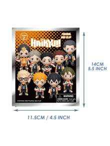 Crunchyroll HAIKYUU Official Licensed Blind Box 3D Character Pendant Blind Bag Anime Merchandise Keychain Backpack Decoration 1pc - Multicolor 1 - View 2