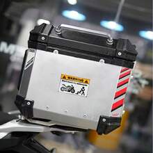 AD 1件 3D樹脂反光摩托車頭盔貼紙「DON'T Touch My Motorcycle」警告趣味反光貼紙 - 白色 - 查看 5