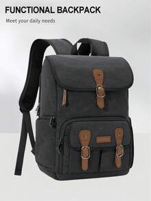 Camera Backpack For DSLR Cameras, Fits 15.6 Inch Laptop, Anti-Theft Camera Bag, Easy To Carry Tripod, Rain Cover, Black/Khaki, Professional, Outdoor - Multicolor - View 11
