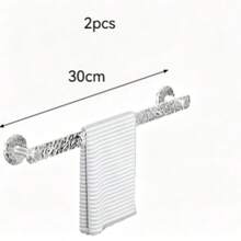 Transparent Punch-Free Acrylic Bathroom Towel Rack, Slipper Hanger, Convenient For Draining, Space-Saving, Multiple Combinations Available, Suitable For Kitchen, Bathroom, And Toilet Storage - White - View 10