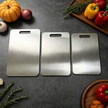 Pure Titanium Antibacterial & Mold-Resistant Cutting Board For Kitchen, Double-Sided Raw & Cooked Separation Design, With Hanging Storage Hole, Household Chopping Board, Fruit, Vegetable & Fresh Meat Partitioned Cutting, Easy To Clean, Durable & Non-Stick, Christmas, Halloween, Thanksgiving Holiday Special - View 4