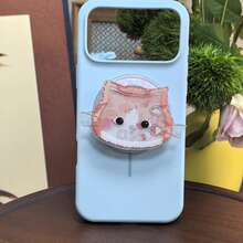 1pc Cute Cartoon Shakeable Quicksand Phone Grip Stand, Kawaii Animal Heart Star Shape Collapsible Magnetic Phone Holder, Decorative Phone Socket For APPLEPhone Android - Multicolor - View 8