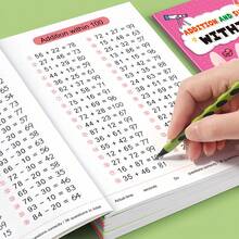 1pc 100/50/20/10 Addition & Subtraction Practice Book, Children's Game, 64 Pages Enlightenment Training, Preschool Learning Material, Toddler Toy, Classroom Essential, Back To School Supplies, Learning Supplies, Classroom Supplies - Multicolor - View 6
