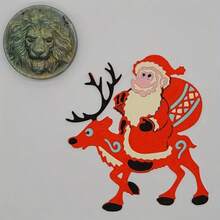 1pc Santa Claus & Reindeer Metal Cutting Die, DIY Scrapbook Decoration Embossing Mold, Greeting Card Making Template, Suitable For Photo Album Card Making, Handmade Card Tool - Christmas - View 4