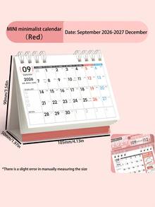 2027 Minimalist Desktop Standing Calendar, 2 Sizes Available, Office Desk Decor Mini Monthly Calendar, Creative Study Planner Self-Discipline Check-In Notebook Memo - Single Piece - View 14