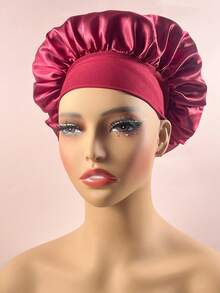 Satin Sleep Bonnet For Women, Soft Elastic Hair Bonnet For Sleeping, Large Size Night Hair Cap, Reusable Hair Protection Bonnet For Curly Long Hair, Home Nighttime Hair Care Accessory - Multicolor - View 10