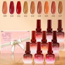 JR 126 Colors Gel Nail Polish Ivory 15ml 9pcs Bow & Ribbon Filled Bottle Set Soak Off UV LED Girls Gift - Multicolor - View 10