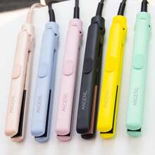 Plancha de pelo ultra mini ANGENIL, pequeña plancha alisadora para cabello corto, voltaje dual, 2 en 1 alisadora y rizadora, plancha plana mini portátil, adecuada para bordes de cabello corto y flequillo frontal, 3 ajustes de temperatura 140℃=280℉ / 160℃=320℉ / 190℃=380℉ - Verde - Ver 9