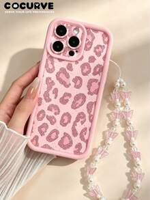Cocurve 1pc Sweet Cool Style Full Screen Leopard Print With Butterfly Pearl Lanyard Anti-Drop Girly Design Compatible With Iphone 18 Pro Max/18 Pro/17 Pro/17 Pro Max/16 Pro/16 Pro Max/16/15 Pro Max/15 Pro/15/Shockproof IMD Print 14 Pro Max/14/14/13 Pro Max/13 Pro/13/Personalized 13/12 Pro Max/12 Pro/12/11 Pro Max/11 Pro/11/Plus/Phone Case Daily Versatile Unique Birthday Party Gift, Perfect Gift For Girlfriend, Best Friend, Close Friend - Multicolor - View 2
