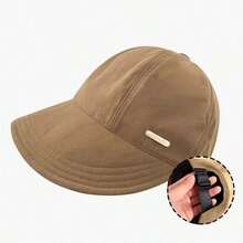 1pc Women's Straw Bucket Hat, Sun Protection Beach Hat For Travel, Fashionable Multi-Functional, Daily Wear, Holiday Gift - Wide Brim - View 5