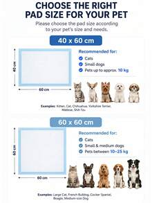Disposable Pet Training Pads, Dog Disposable Pee Pads, 6-Layer Absorbent Puppy Pads With Waterproof Backing, Deodorizing Quick-Dry Surface, Leak-Proof Sanitary Pads, Suitable For Dogs, Cats, Travel And Caging - 100pcs(40x60cm) - View 3