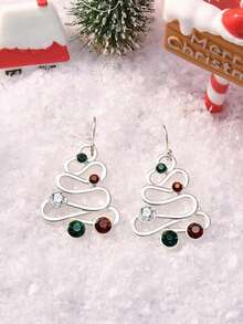 1 Pair Charming Cubic Zirconia Earrings For Women, Wedding, Engagement, Party, Jewelry, Christmas Gift - 1# - View 4