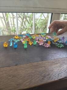 1套/300+/200/100/50件迷你恐龍模型，彩色樹脂恐龍小雕像，大宗派對贈品，桌面與花瓶裝飾，泳池與生日派對用品，仙女花園裝飾 - 彩色 - 查看 8