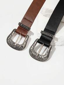 Set Sabuk Dekoratif Fashion Timbul Gaya Barat Vintage untuk Pria (2 buah) - MultiWarna - View 4