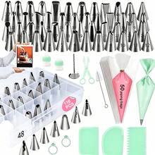 116pcs Cake Decorating Supplies Set, Stainless Steel Piping Tips, Piping Bags, Scraper, With Storage Box, Suitable For Home Cake And Cupcake Decoration - View 12
