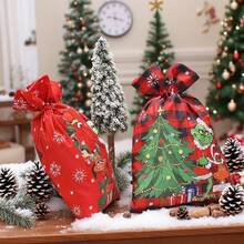 The Grinch Double Drawstring Gift Bag, Holiday Gift Storage, Candy Packaging, Suitable For Party Organizers Holiday Gift Giving Storage Scene Decoration Packaging Bag - A - View 2
